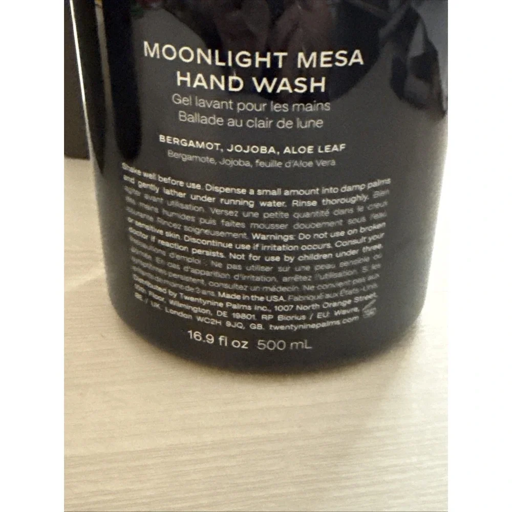 Twenty Nine Palms Body Wash Hand Wash‎ Set 16.9oz Spa Bottles New